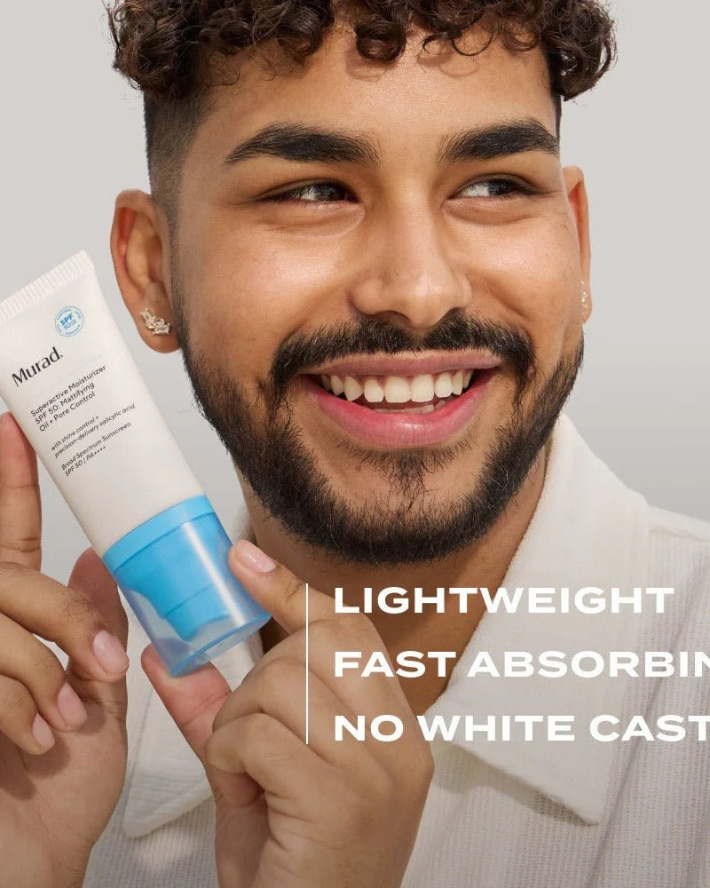 Murad Superactive Moisturizer SPF 50: Mattifying Oil + Pore Control - Skin Love Cream