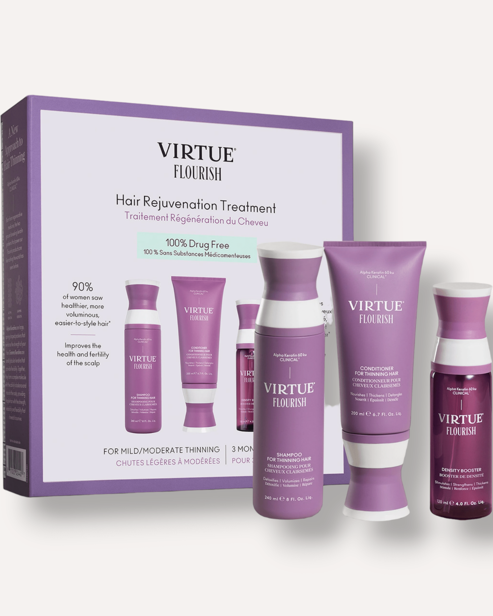 VIRTUE Flourish Nightly Intensive Hair Rejuvenation Treatment Hair Kit - Skin Love Cream