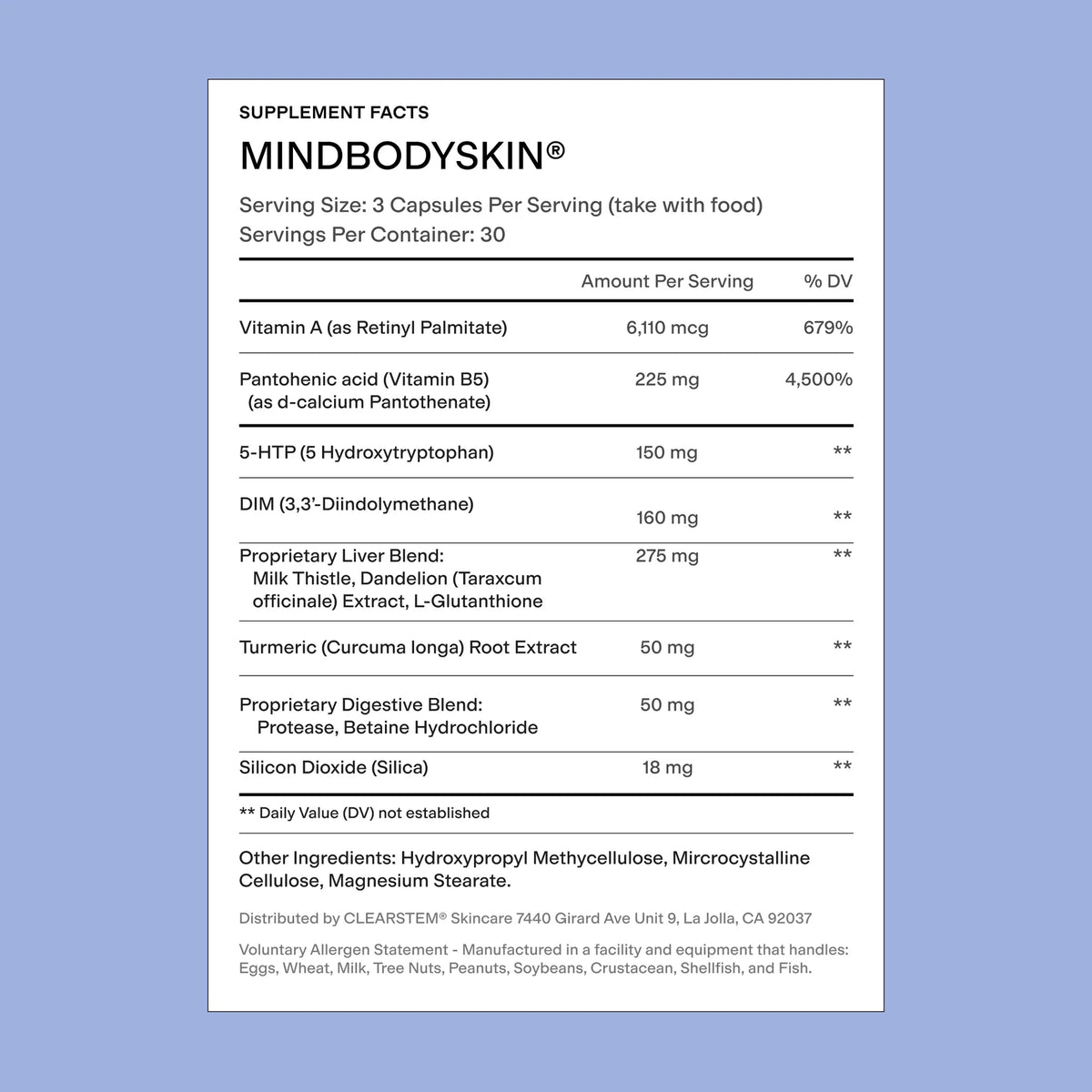 Mindbodyskin Hormonal Acne Supplement