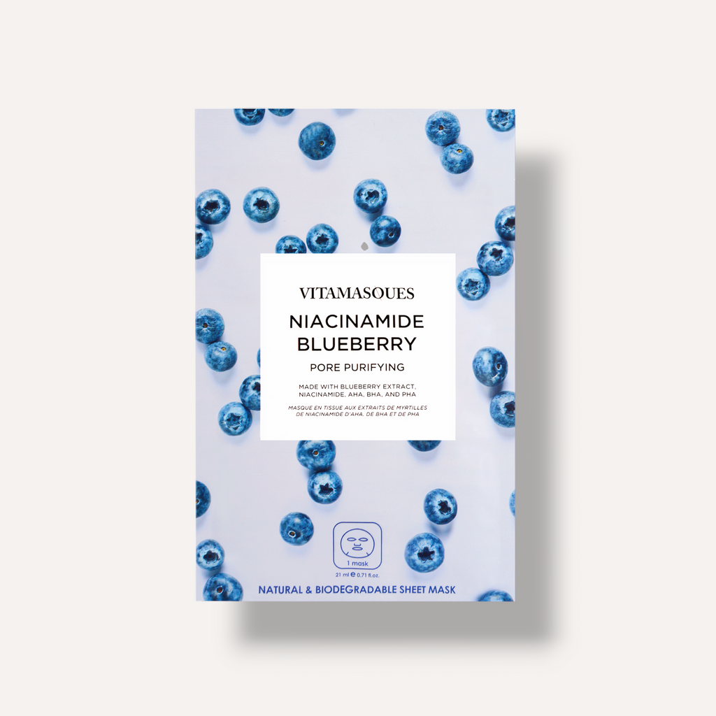 Vitamasques Niacinamide Blueberry Face Sheet Mask
