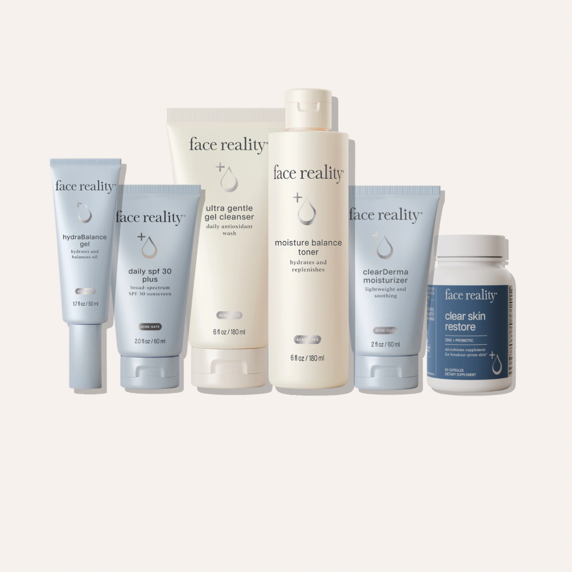 Face Reality Skincare Acne-Safe Essentials & Support Bundle