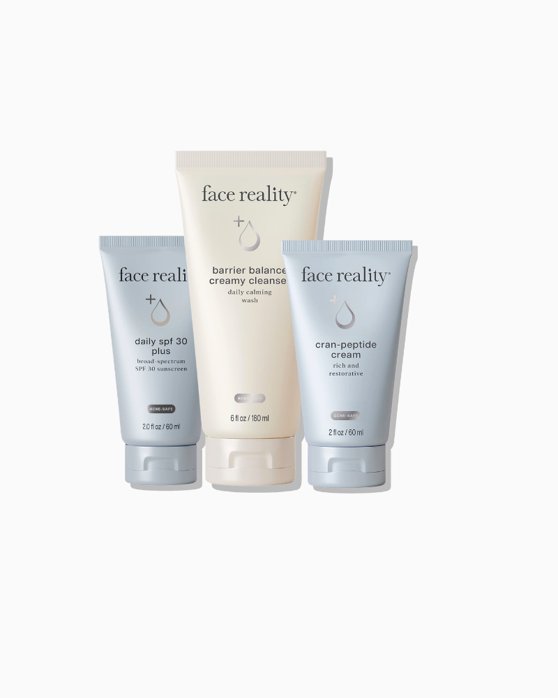 Face Reality Acne-Safe Essentials Bundle for Dry or Sensitive Skin skincare bundle