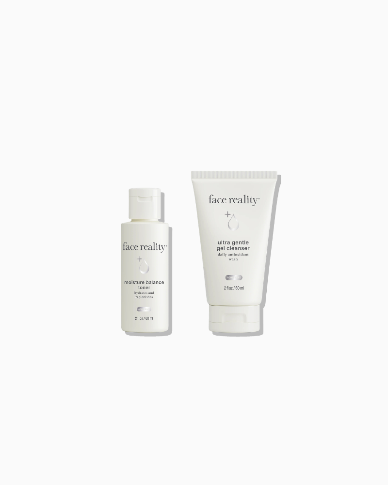 Face Reality Ultra Gentle Cleanser and Moisture Balance Toner travel size duo