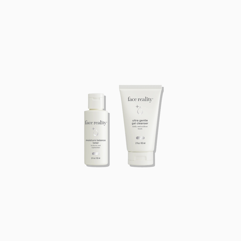 Face Reality Ultra Gentle Cleanser and Moisture Balance Toner travel size duo