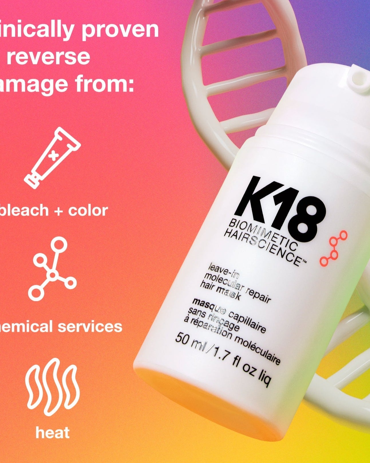 K18 Leave - in Molecular Repair Hair Mask - Skin Love Cream