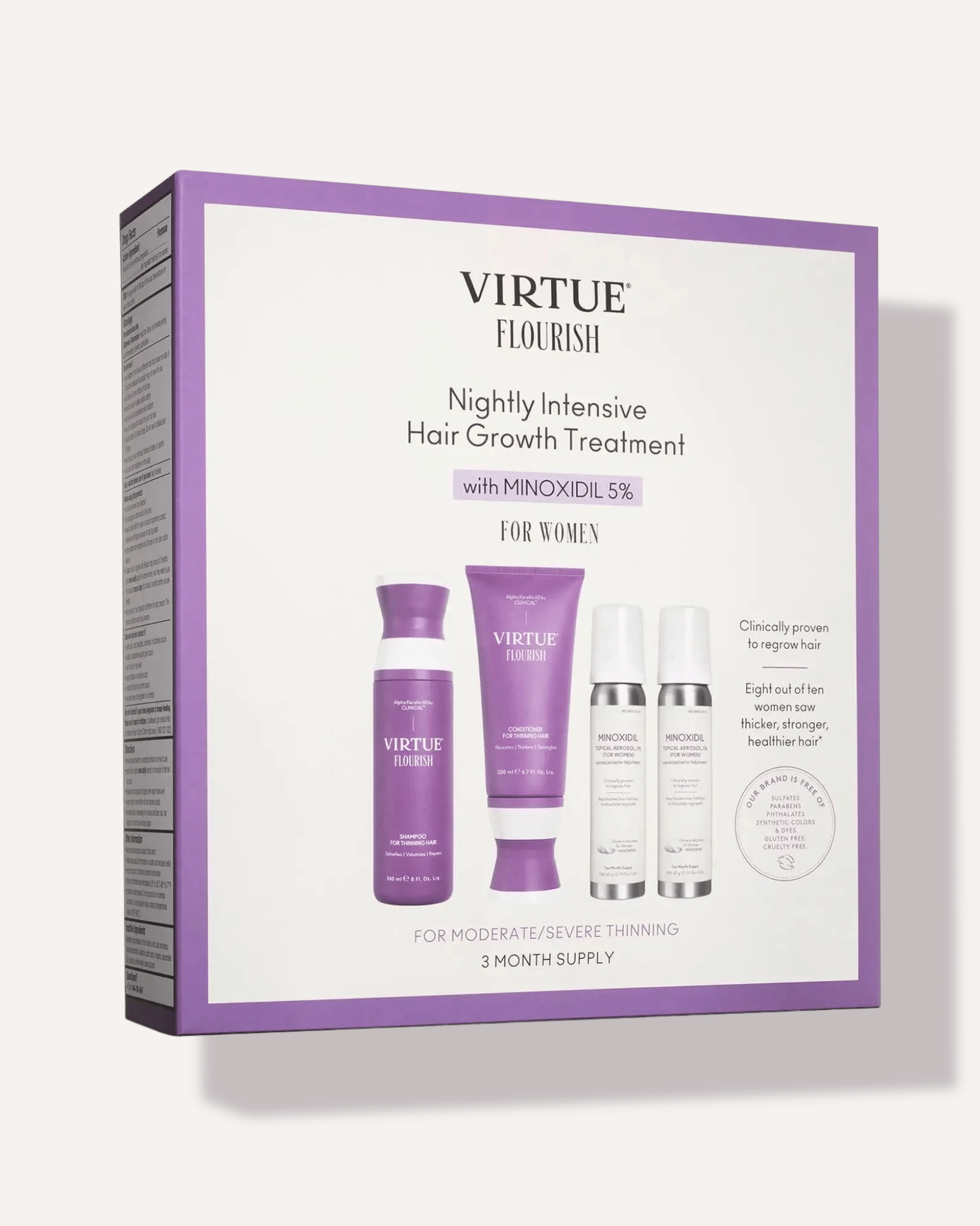 VIRTUE Flourish Nightly Intensive Hair Growth Treatment Hair Kit - Skin Love Cream