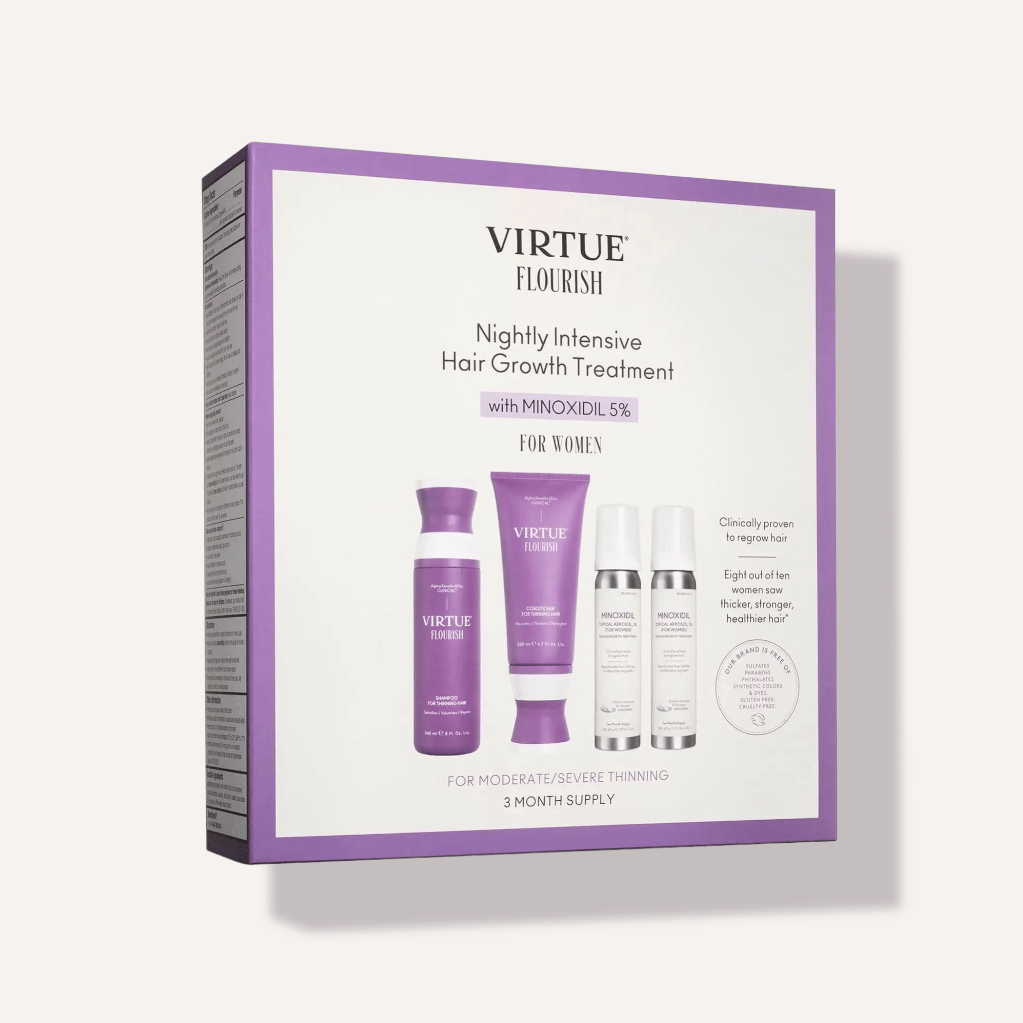 VIRTUE Flourish Nightly Intensive Hair Growth Treatment Hair Kit - Skin Love Cream