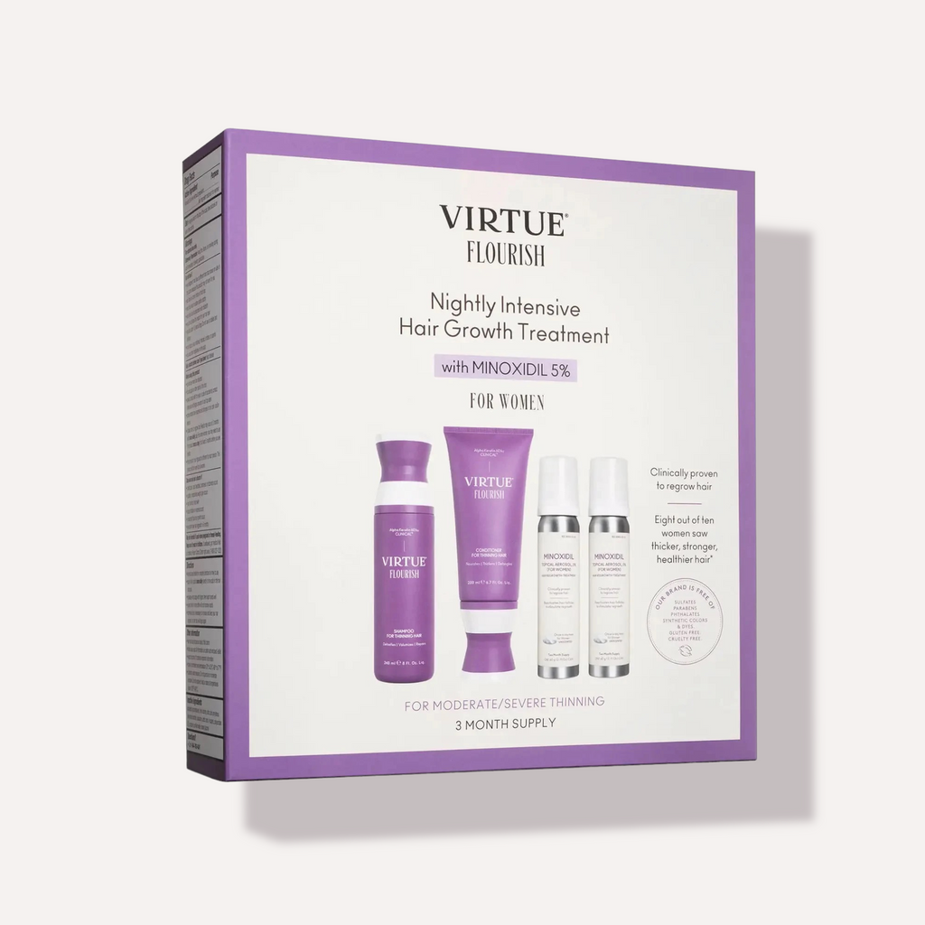 VIRTUE Flourish Nightly Intensive Hair Growth Treatment Hair Kit