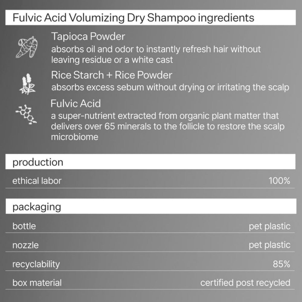 Act+Acre Fulvic Acid Volumizing Dry Shampoo