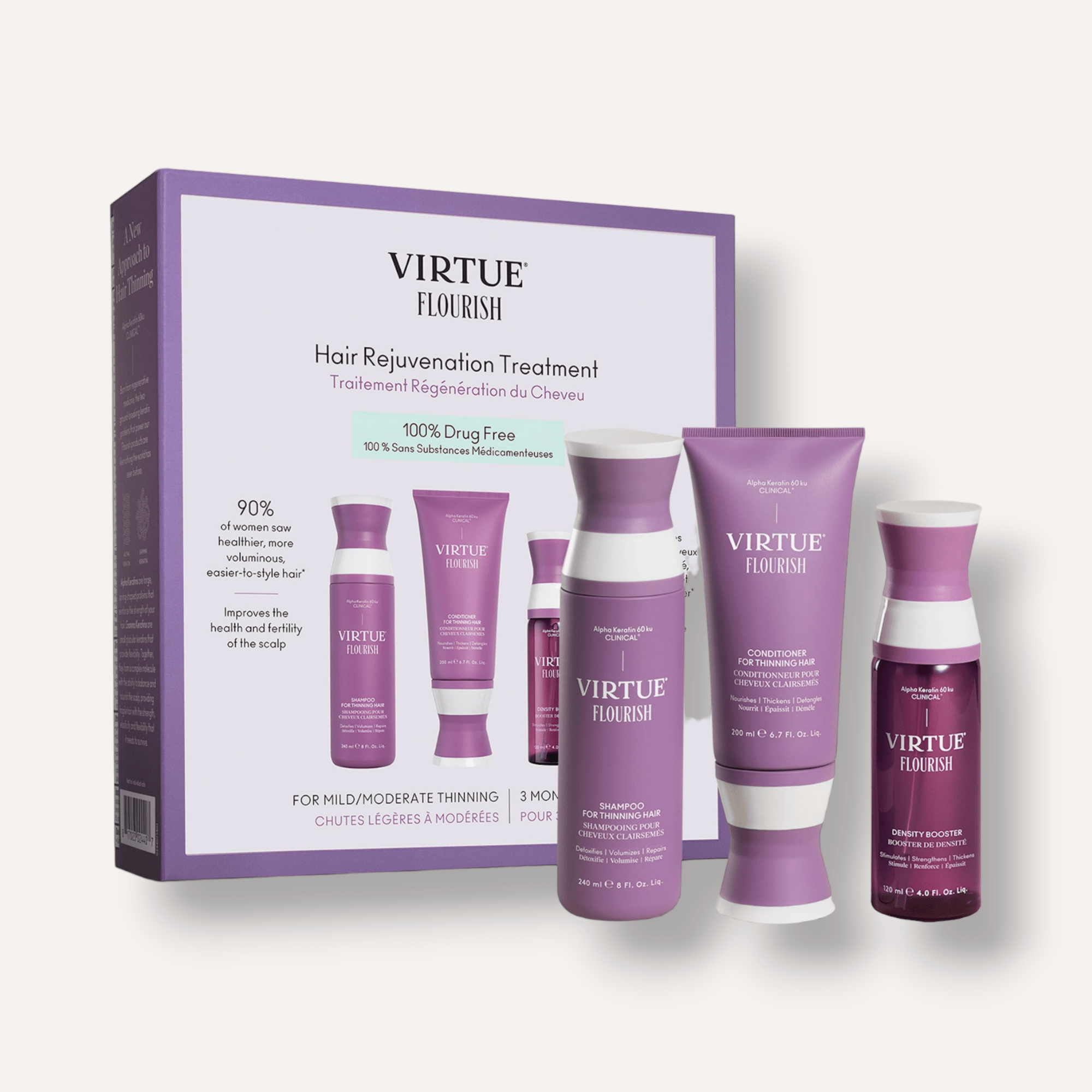 VIRTUE Flourish Nightly Intensive Hair Rejuvenation Treatment Hair Kit - Skin Love Cream