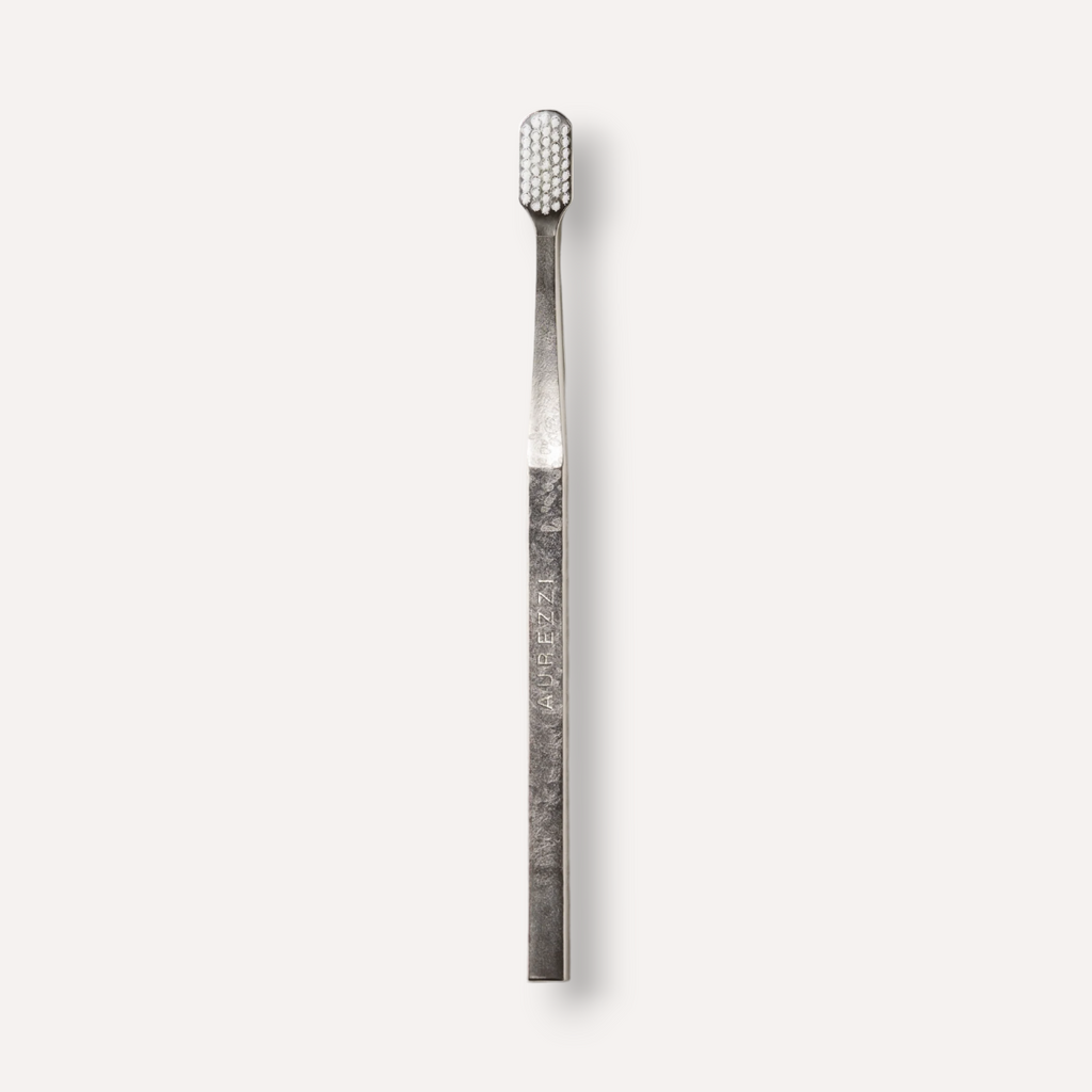 AUREZZI Toothbrush Silver/White Silver Plated