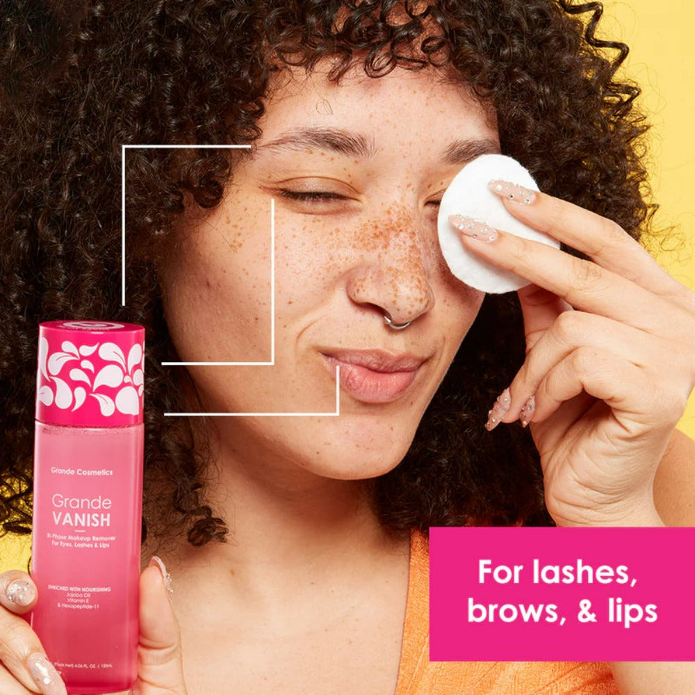 Grande Cosmetics GrandeVANISH Bi-Phase Makeup Remover for Eyes, Lashes & Lips