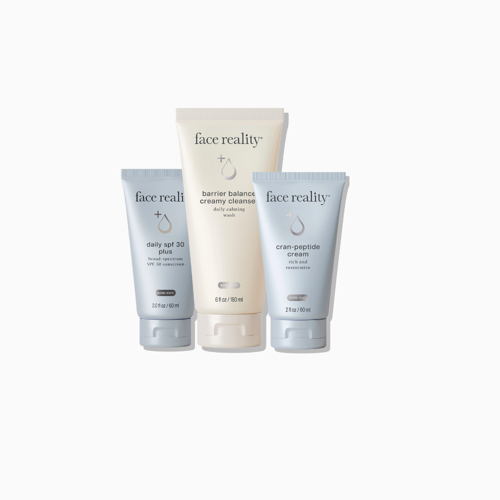 Face Reality Acne-Safe Essentials Bundle for Dry or Sensitive Skin skincare bundle