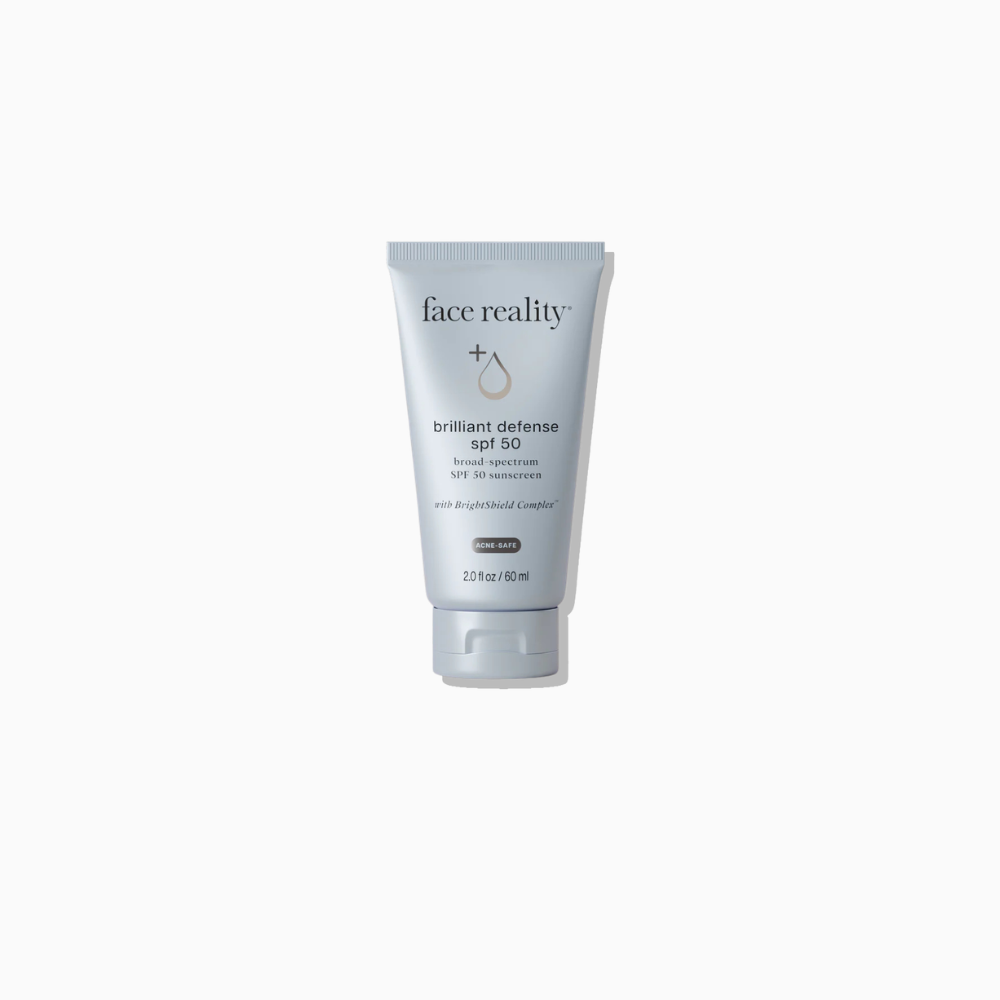Face Reality Brilliant Defense SPF 50 tinted mineral sunscreen with antioxidants