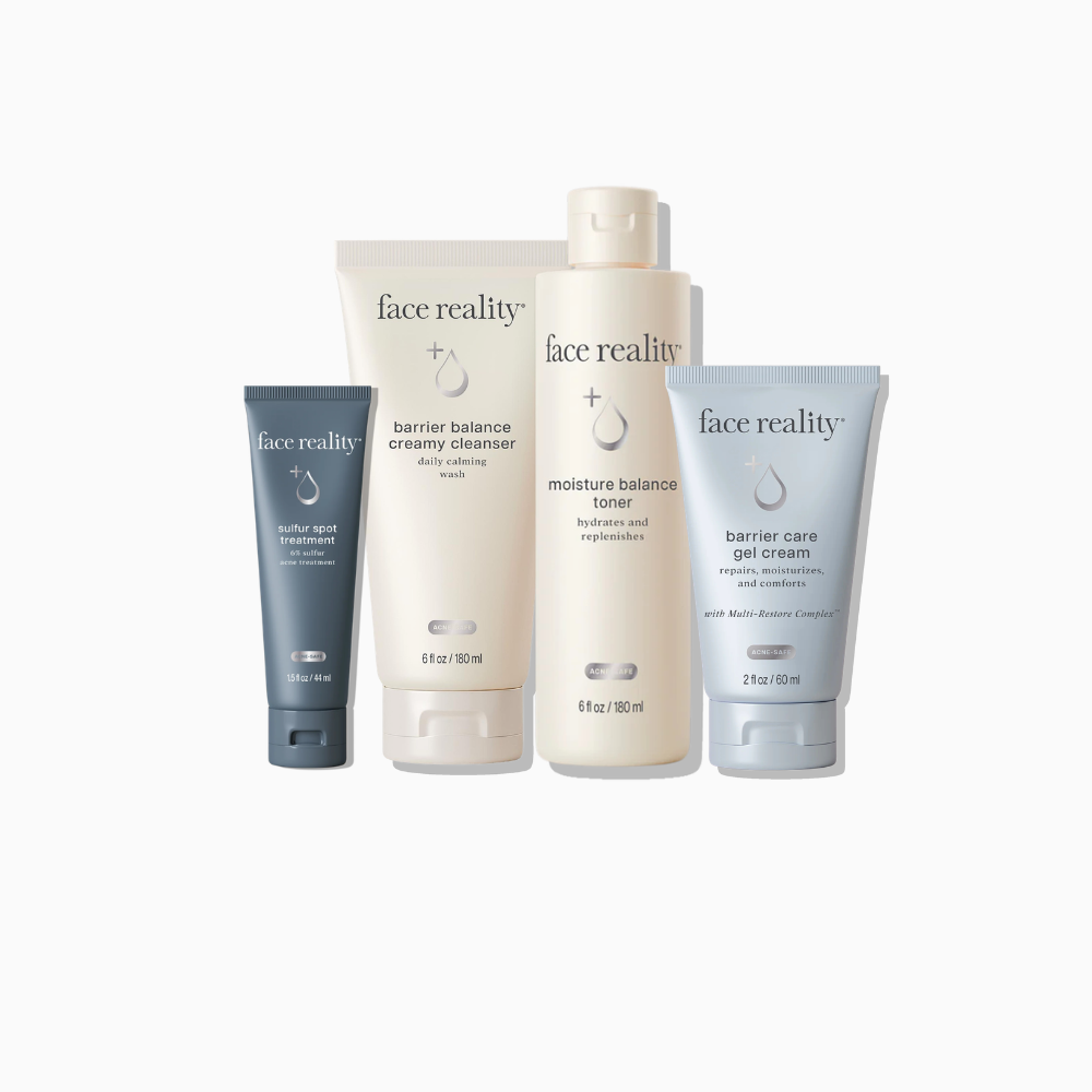 Face Reality Treat and Protect Bundle acne treatment and barrier support skincare bundle