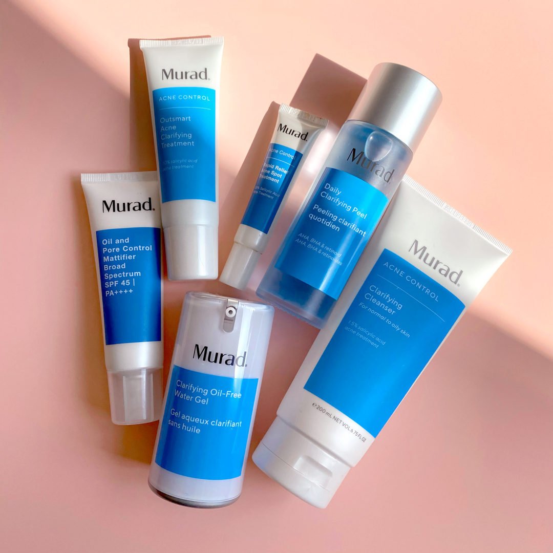 Murad Acne Control Clarifying Oil - Free Water Gel Moisturizer - Skin Love Cream