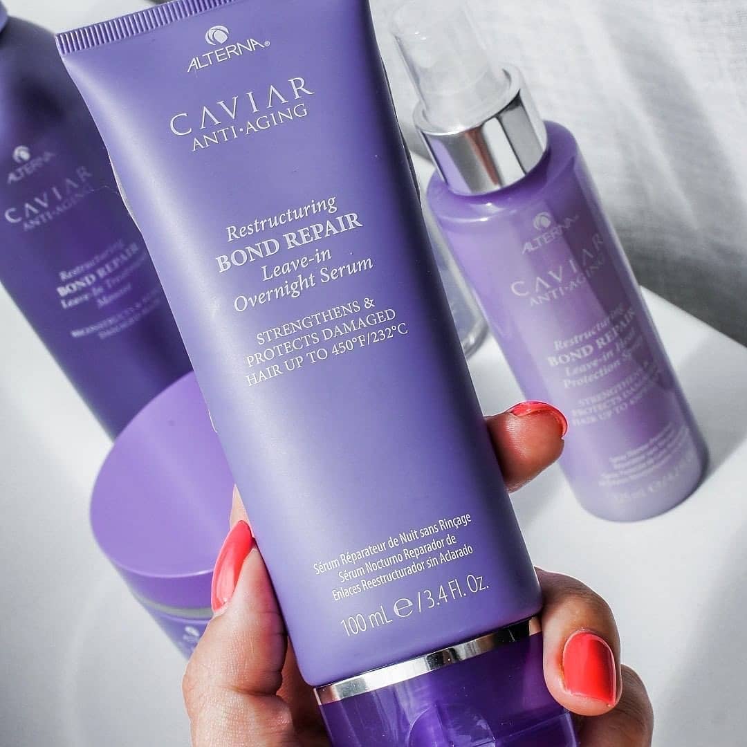 ALTERNA Haircare CAVIAR Anti-Aging Restructuring Bond Repair Leave-In Overnight Serum